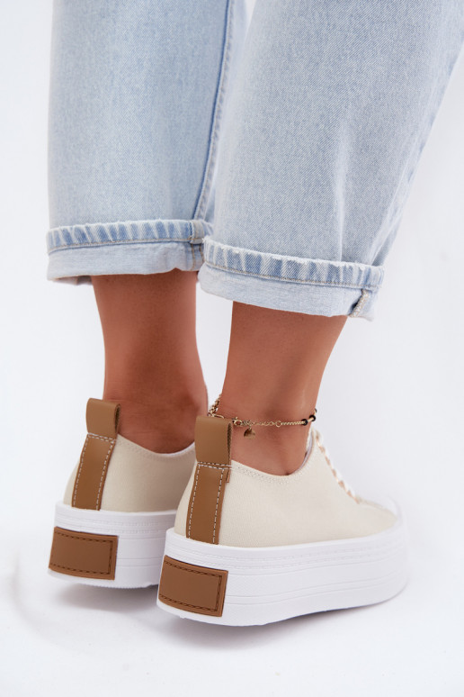 Chaussures de loisirs avec une plateforme beige Amalfi