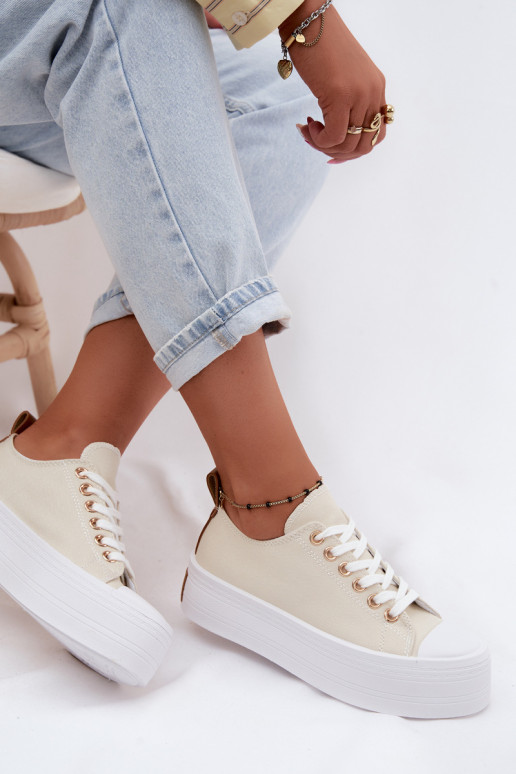 Chaussures de loisirs avec une plateforme beige Amalfi