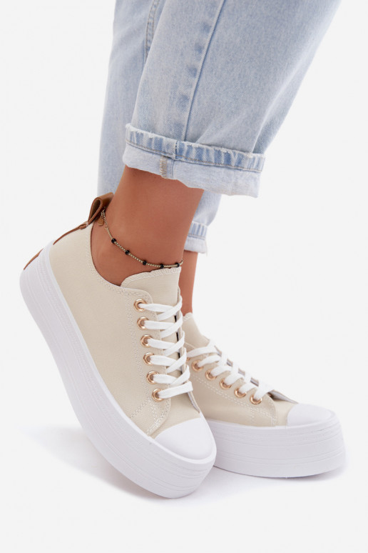 Chaussures de loisirs avec une plateforme beige Amalfi