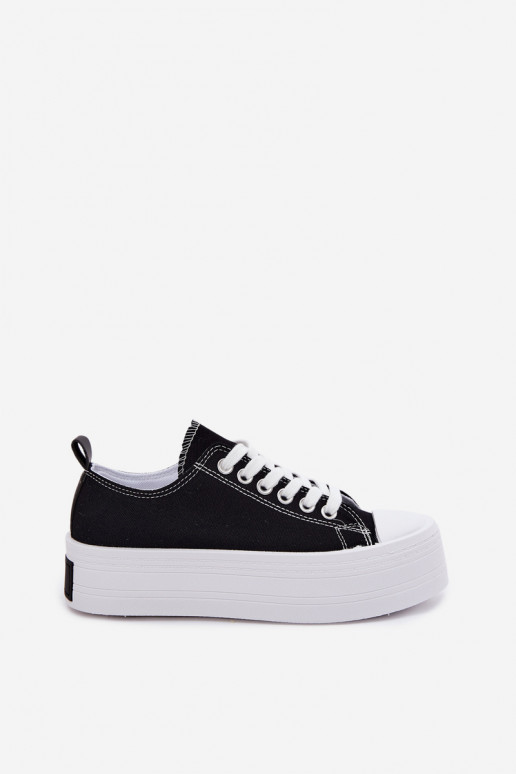 Chaussures décontractées noires avec plateforme Amalfi