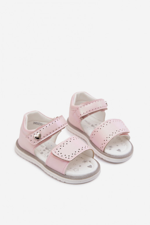 Sandales pour enfants de couleur rose Lemony