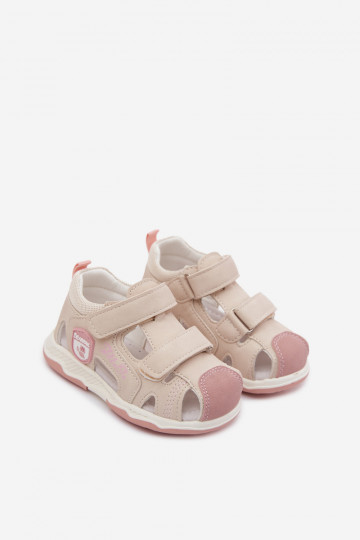 des sandales pour les enfants avec attaches adhésives beige Ambera
