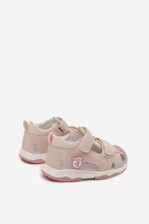 des sandales pour les enfants avec attaches adhésives beige Ambera