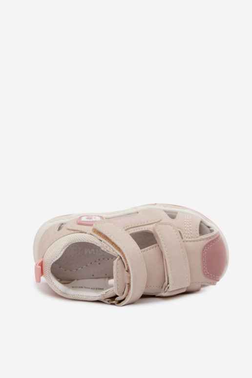 des sandales pour les enfants avec attaches adhésives beige Ambera