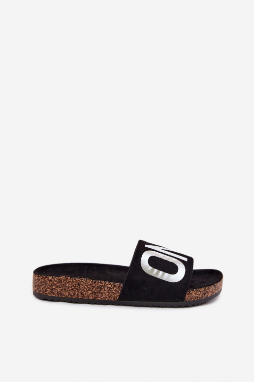 Pantoufles pour femmes avec une plateforme ONE Vinceza 22-2217 couleur noire