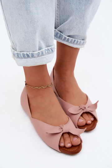 Ballerines FémininOdkrytymi Palcami isocèle Vinceza 22-17201 couleur rose