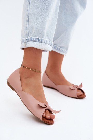 Ballerines FémininOdkrytymi Palcami isocèle Vinceza 22-17201 couleur rose 2