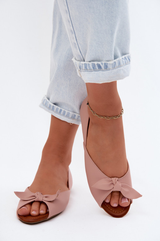 Ballerines FémininOdkrytymi Palcami isocèle Vinceza 22-17201 couleur rose