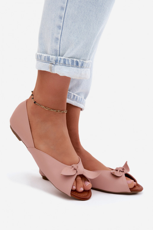 Ballerines FémininOdkrytymi Palcami isocèle Vinceza 22-17201 couleur rose