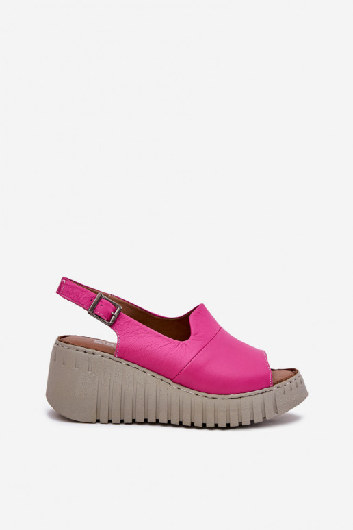 Sandales pour femmesActivéturalnej Skóry avec une plateforme Artiker 54C0789 couleur rose