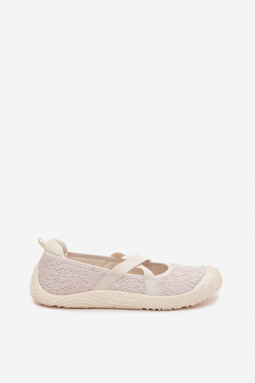 Style sportif BallerinesElastycznymi Paskami Artiker 58C1902 couleur ivoire