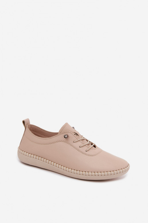 Chaussures en cuir pour femmes de couleur sable Artiker 58C3070