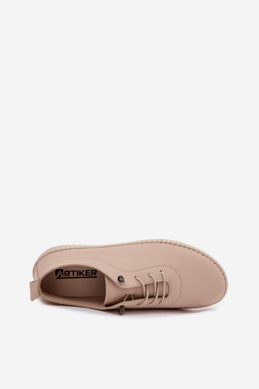 Chaussures en cuir pour femmes de couleur sable Artiker 58C3070