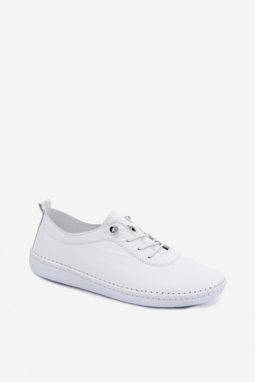 Chaussures en cuir pour femmes de couleur blanche Artiker 58C3069