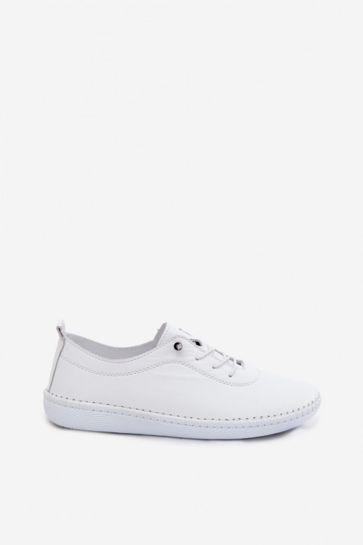 Chaussures en cuir pour femmes de couleur blanche Artiker 58C3069