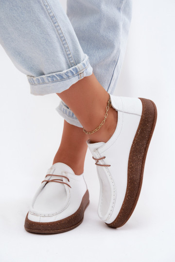 Chaussures femmes blanches en cuir naturel Artiker 58C2628