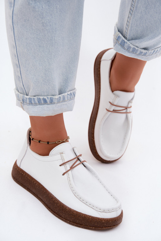 Chaussures femmes blanches en cuir naturel Artiker 58C2628
