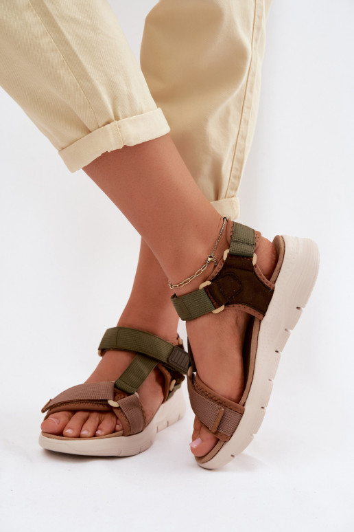 Sandales femmes vertes de style sportif Artiker 58C1232