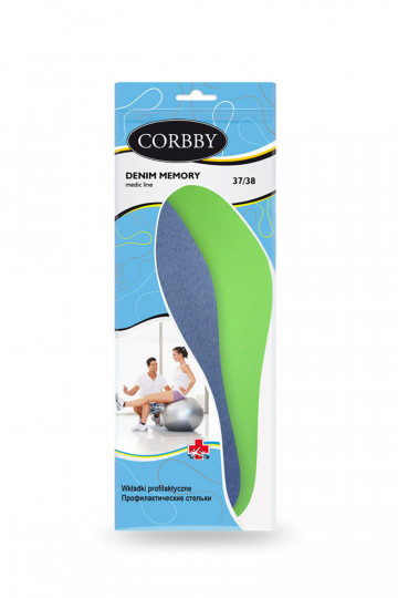 Corbby DENIM MEMORY Semelles z pamięcią kształtu stopy