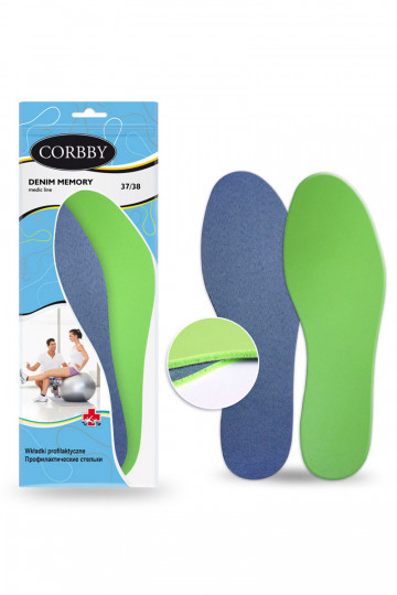 Corbby DENIM MEMORY Semelles z pamięcią kształtu stopy 2