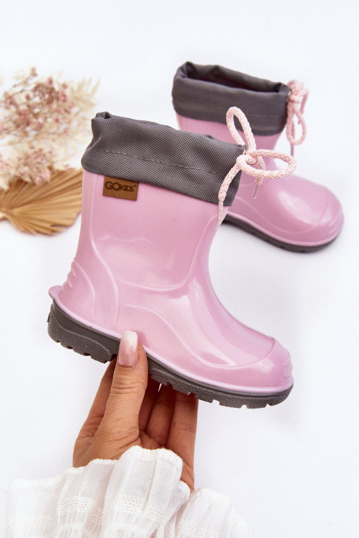 Bottes en caoutchouc roses pour enfants GoKids KIMMY 951