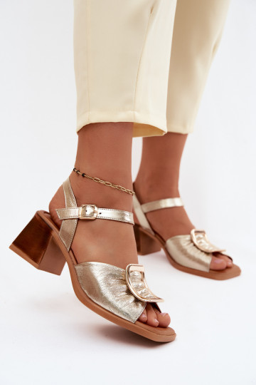Sandales à talons avec boucles Artiker 58C2033 couleur or 2