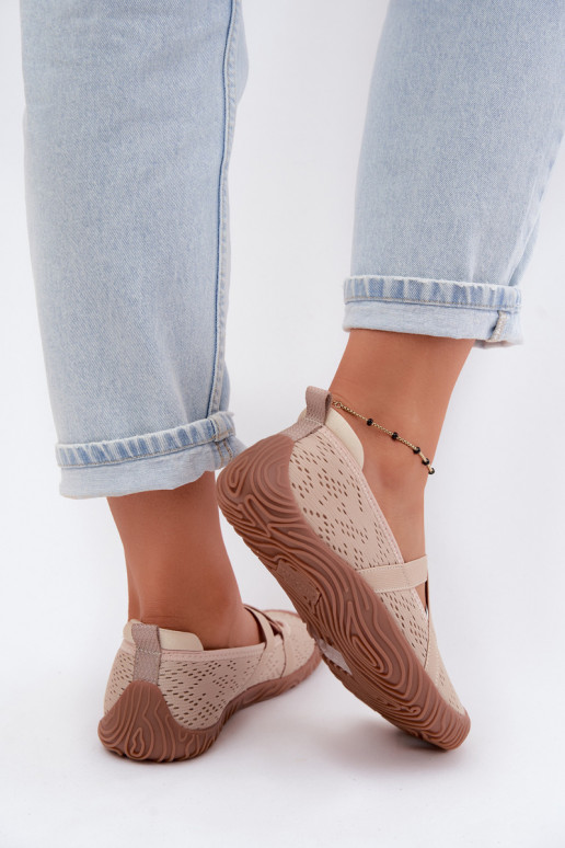Style sportif BallerinesElastycznymi Paskami Artiker 58C1903 beige