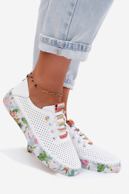 Peau chaussures Féminin Activé À motifsj Platformie Artiker 58C0597 couleur blanche