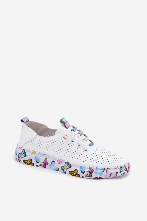 Peau chaussures Féminin Activé À motifsj Platformie Artiker 58C0440 couleur blanche