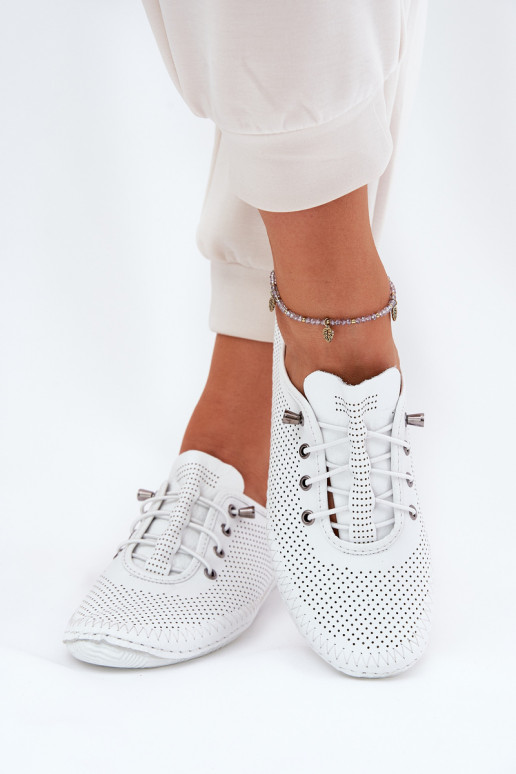 chaussures Féminin Fabriqué en cuir naturel Artiker 54C0831 couleur blanche
