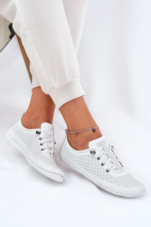 chaussures Féminin Fabriqué en cuir naturel Artiker 54C0831 couleur blanche
