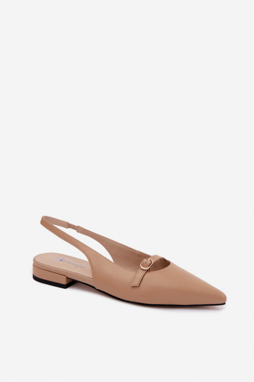 Sandales pour femmes avec talons larges Tai turiciejka K7449-04 couleur sable
