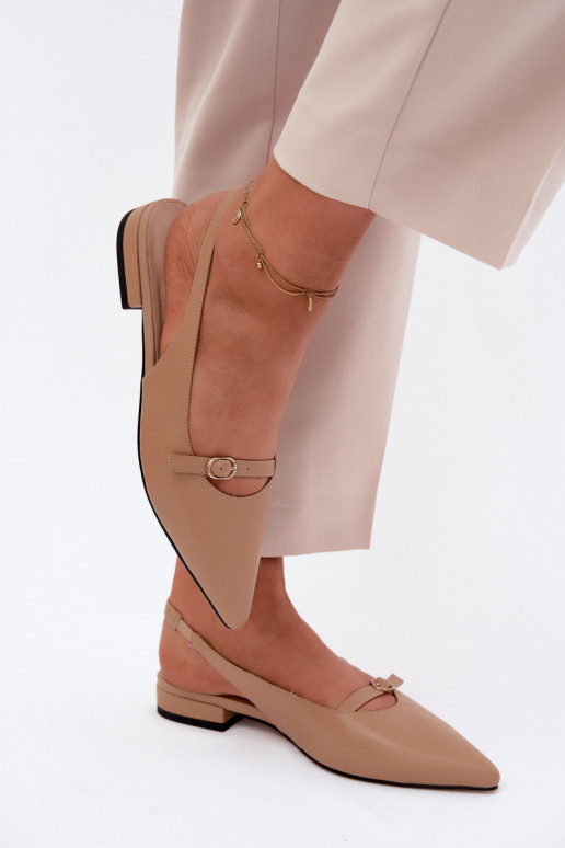 Sandales pour femmes avec talons larges Tai turiciejka K7449-04 couleur sable