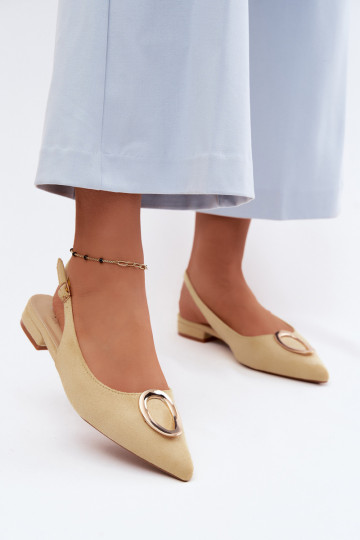 Sandales pour femmes avec un talon large et des ornements de couleur jaune par Sparkle 2