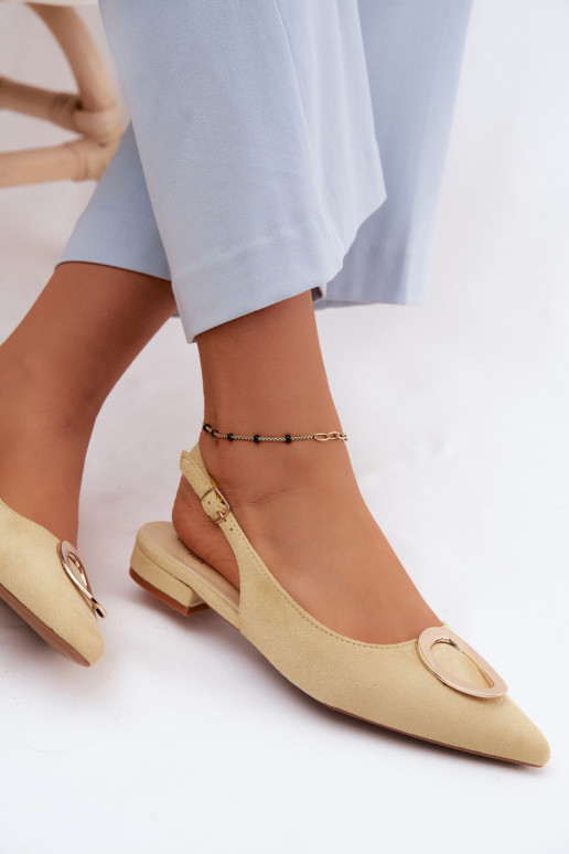 Sandales pour femmes avec un talon large et des ornements de couleur jaune par Sparkle