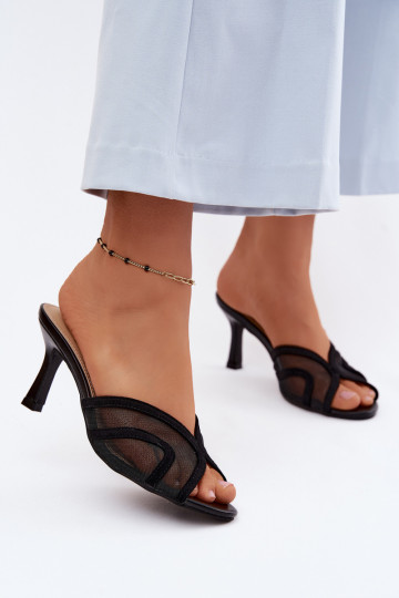 Mules à talons Starla en noir