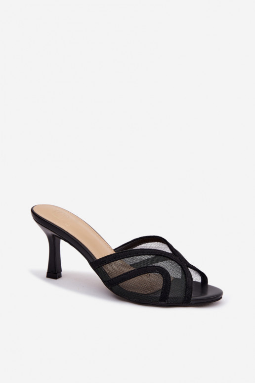 Mules à talons Starla en noir