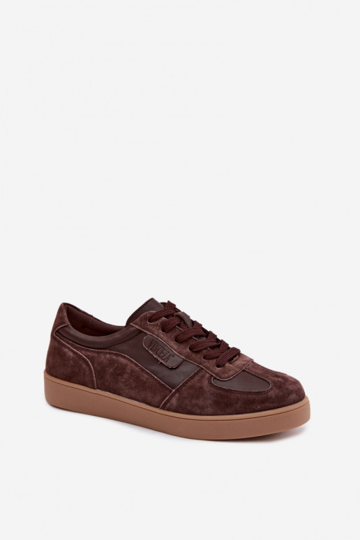 Baskets en daim pour femmes Vinceza 7933 couleur chocolat