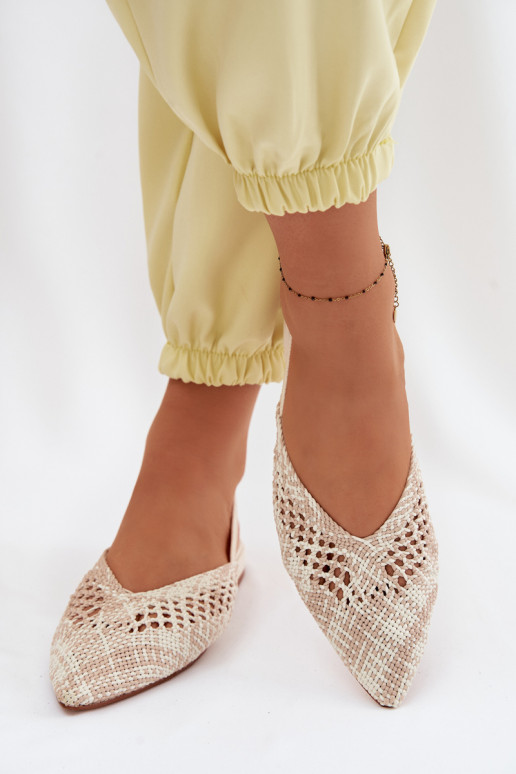 Sandales à talons larges couleur sable à motifs Lelrene