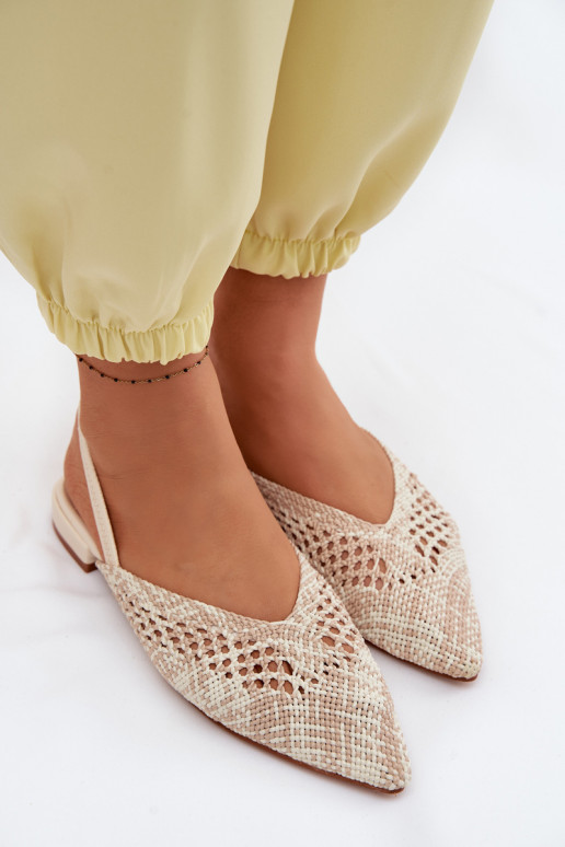 Sandales à talons larges couleur sable à motifs Lelrene