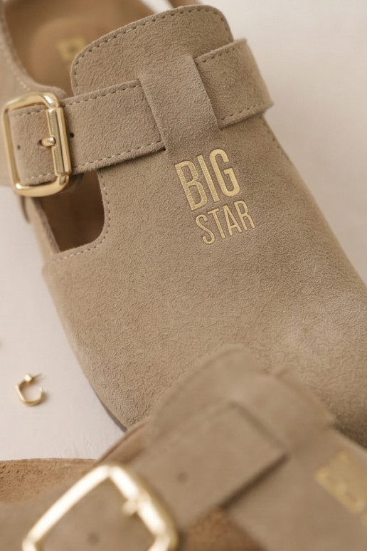 Sandales pour femmesActivéturalnego en daimu Big Star TT274542 beige