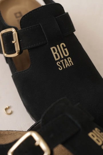 Sandales pour femmesActivéturalnego en daimu Big Star TT274544 couleur noire