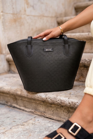 Sac à main/sac avec trousse de maquillage Big Star RR574071 noir 2