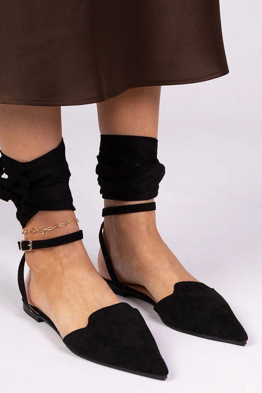 Mules noires à talon plat Mella