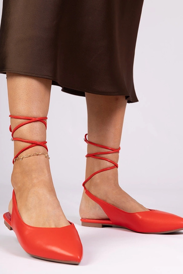 Mules rouges en simili cuir Terry
