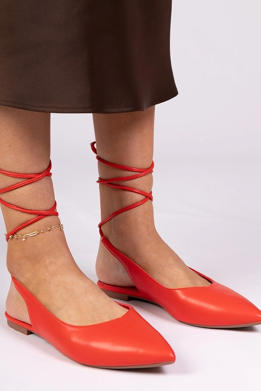 Mules rouges en simili cuir Terry