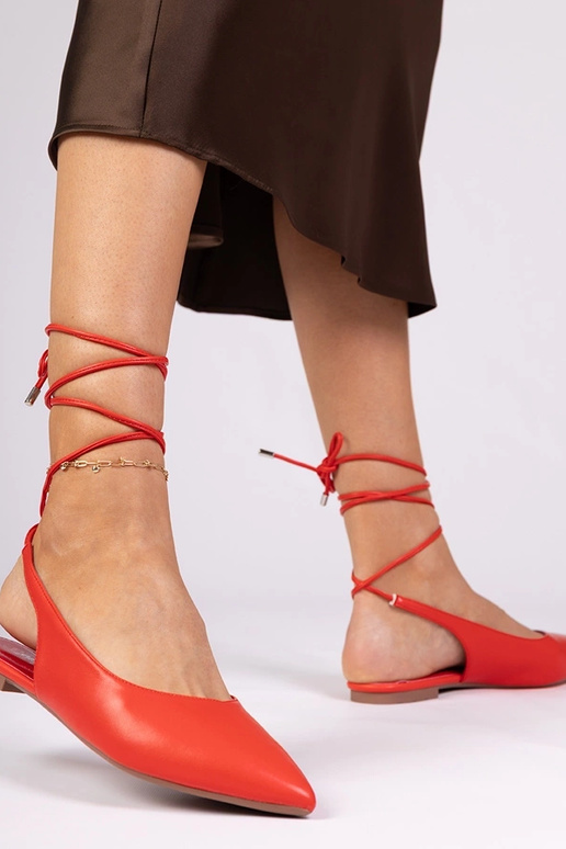 Mules rouges en simili cuir Terry