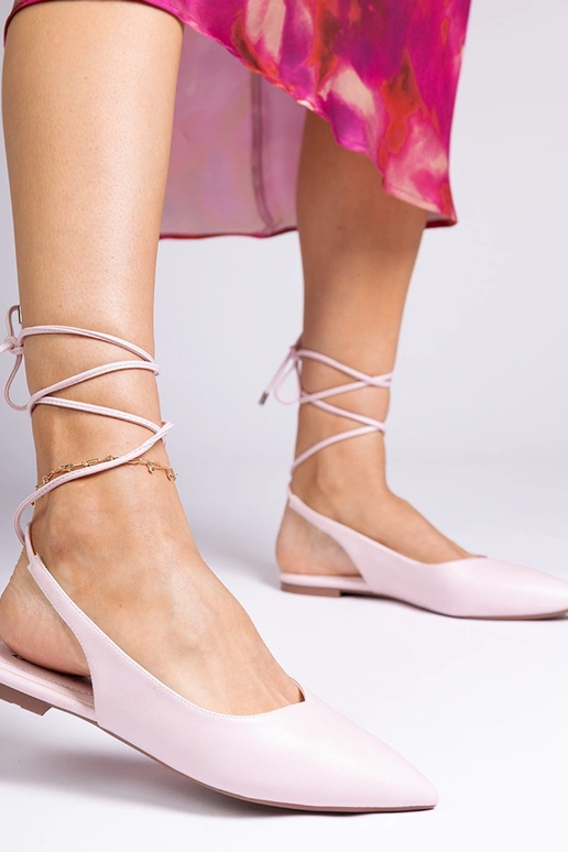 Mules roses en simili cuir Terry