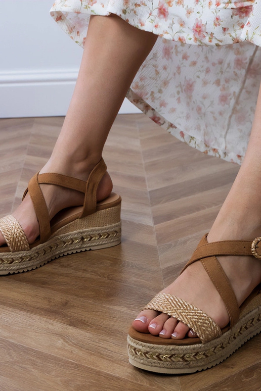 Espadrilles à plateforme brunes Sywiera