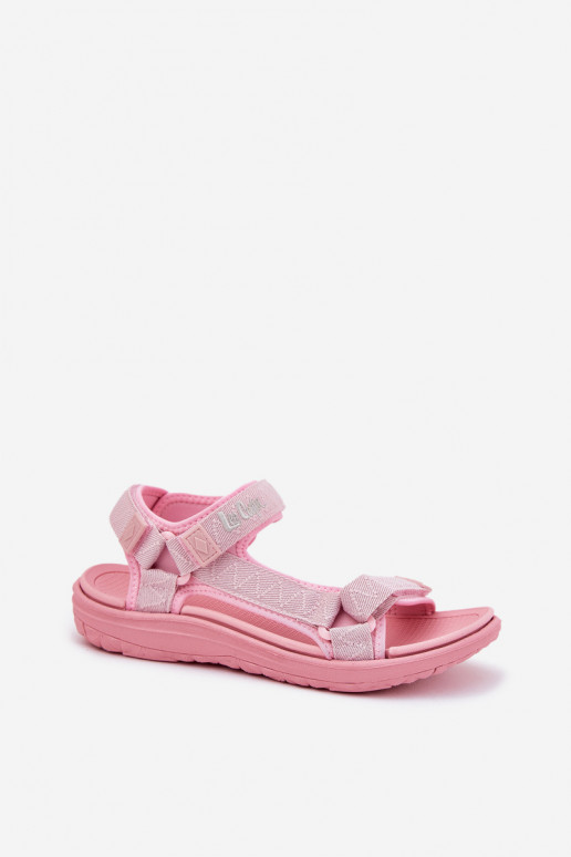 Sandales roses pour femmes avec fermetures adhésives Lee Cooper LCIN-25-34-3561L